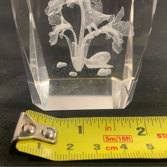 Fairy 3D Laser Etched Crystal Glass Tall Paperweight 3.25” - Picture 7 of 7